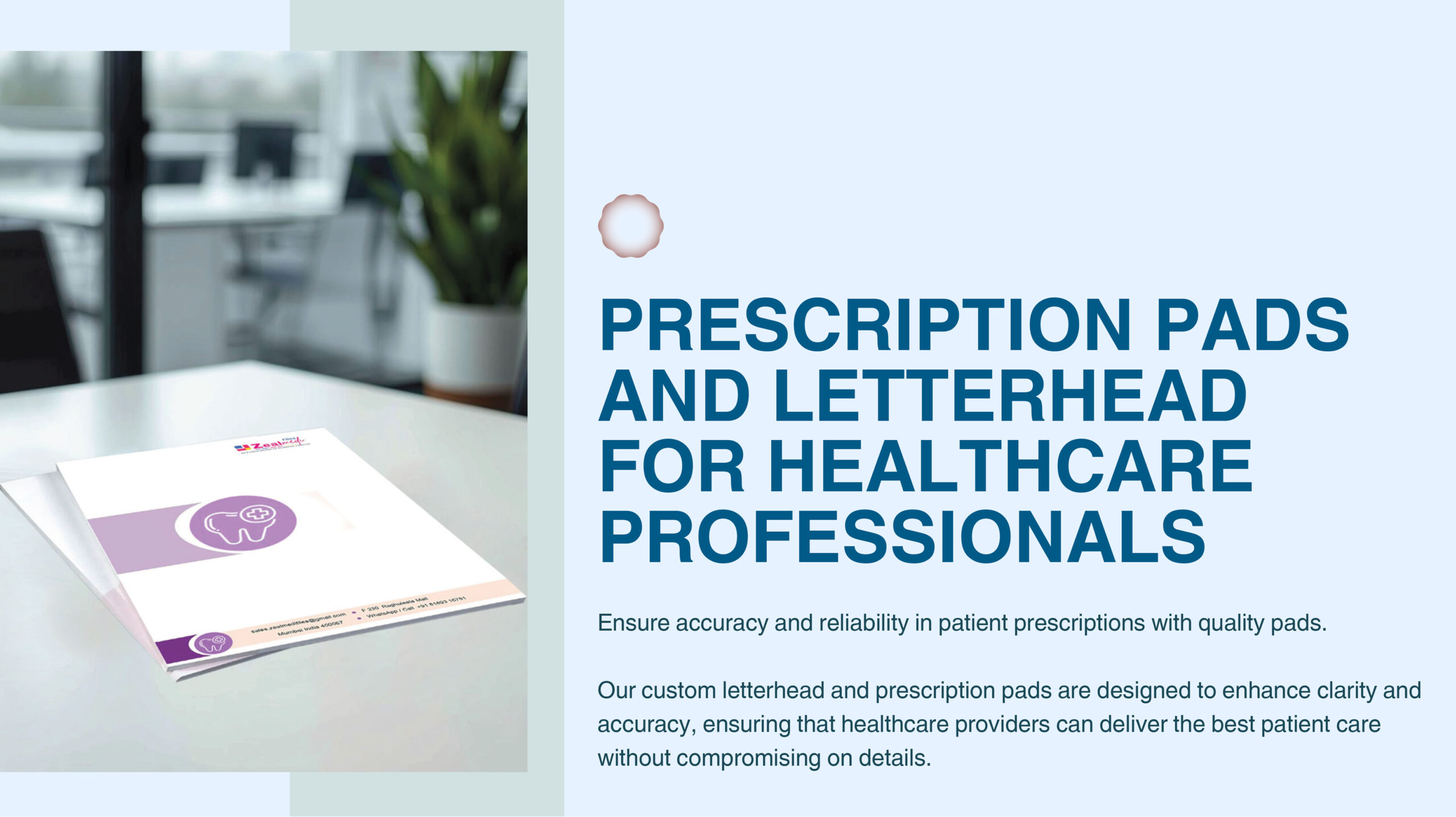 Hospital & Clinic Doctor Prescription Pads and letterhead