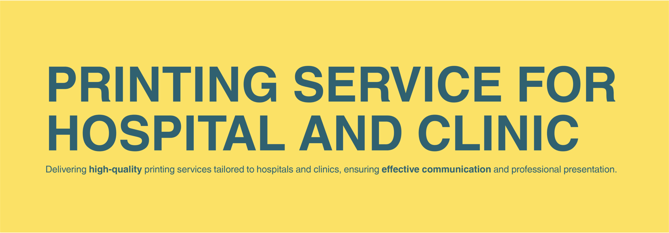 printing service for hospital and clinic