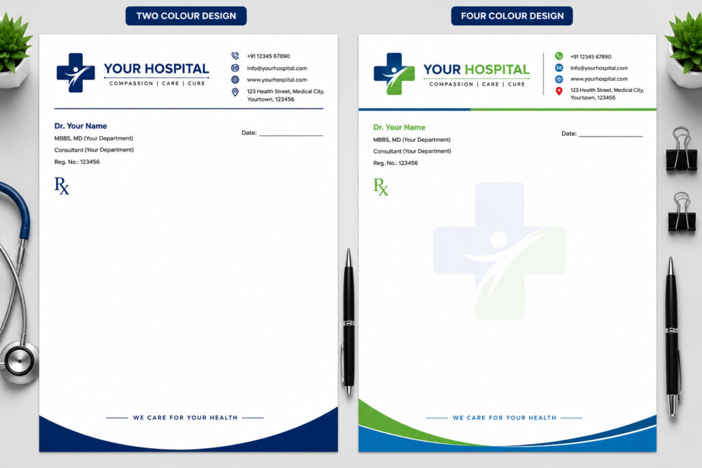 letterhead or prescription pad